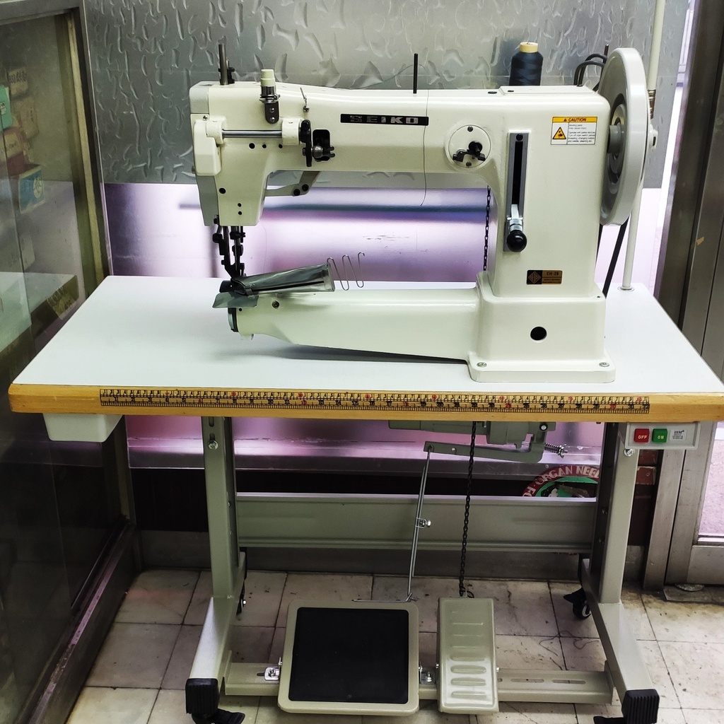 Seiko CH-2B Long Arm Cylinder bed, Oscillating large hook, upper and lower feed Machine