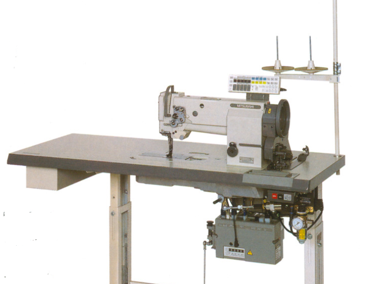 Mitsubishi LU2-4430-B1T Twin needle, Compund Feed, Lockstitch Machine ( with thread trimmer)