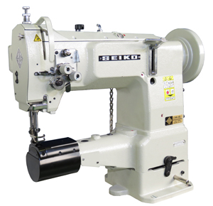 Seiko LCWN single needle series High speed, Cylinder bed, Large vertical axis hook, Compound feed and walking foot, Reverse stitch, Lockstitch machines
