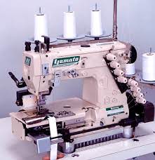 Yamato VM1804,  4 Needle 8 Thread Cylinder Bed Double Chain Stitch Machine for Attaching Elastic Tape