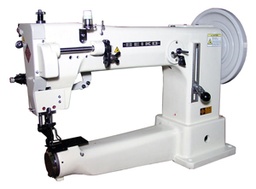 Seiko CH-6B Long Arm Cylinder bed, Oscillating large hook, Roller Foot, lower feed Machine