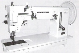 Seiko TH-6B Single Needle, Extra Heavy Duty, Large Oscillating Shuttle Hook, Lower Feed and walking foot, Reverse Stitch, Log Arm Flat bed Machine