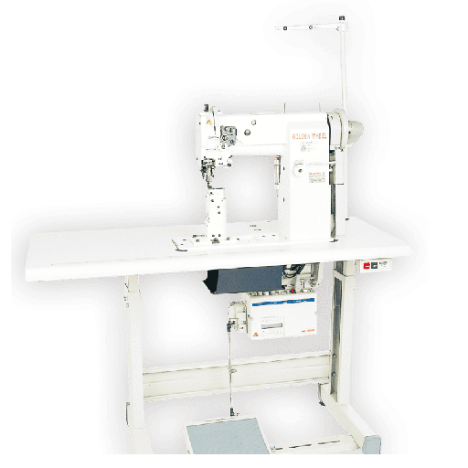 Golden Wheel CS-7363N-BFT Single Needle, Needle Feed, Large Hook, Post Bed Machine (with Auto footlift, thread trimmer & backtacking)