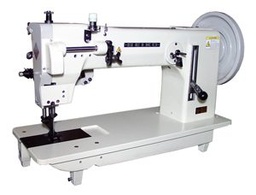 Seiko TH-8B Single Needle, Extra Heavy Duty, Large Oscillating Shuttle Hook, Compound Feed, Reverse Stitch, Log Arm Flat bed Machine