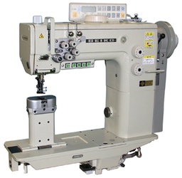 Seiko BBWP series High speed, Post bed, Compound feed and walking foot, Large vertical axis hook, Reverse stitch, Lockstitch machines